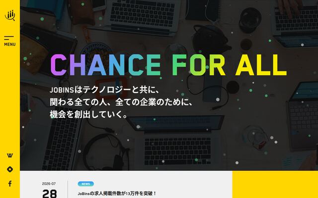 JoBinsの公式ページ