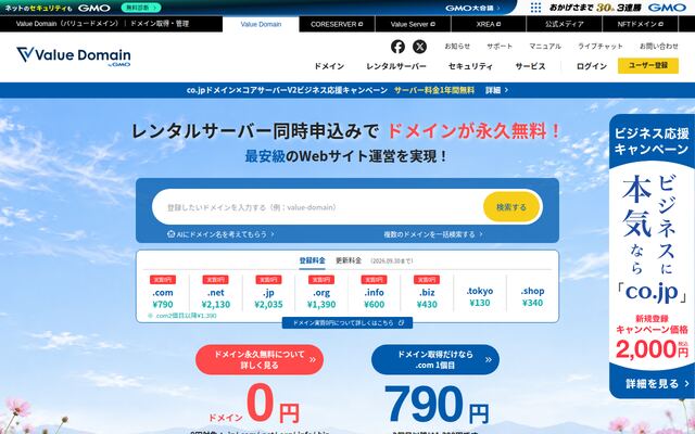 Value Domainの公式ページ