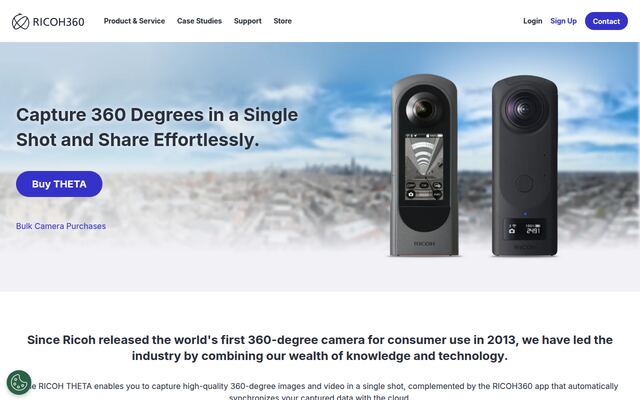 RICOH THETAの公式ページ