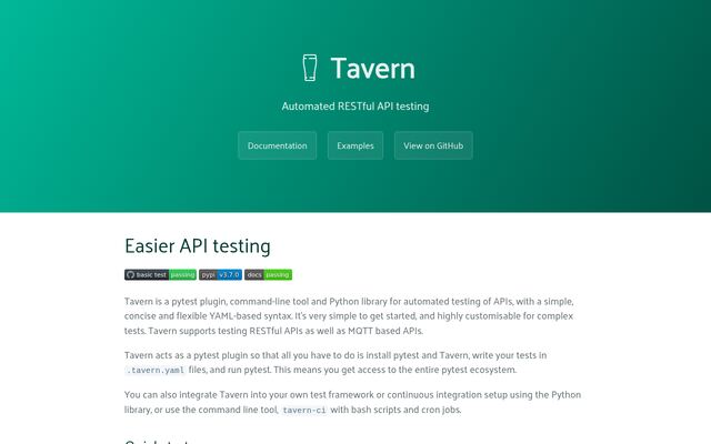 Tavernの公式ページ