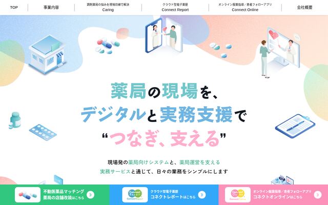 コネクトレポートの公式ページ