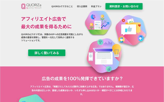 QUORIZaの公式ページ