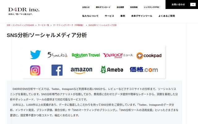 SNS分析/ソーシャルメディア分析の公式ページ
