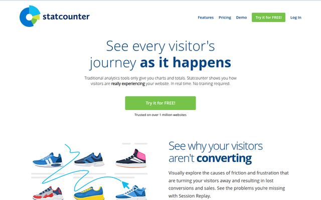 Statcounterの公式ページ