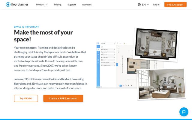 Floorplannerの公式ページ
