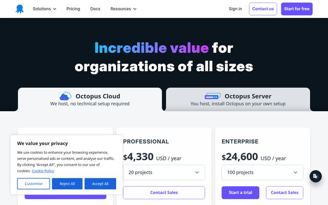 Octopus Deployの公式ページ