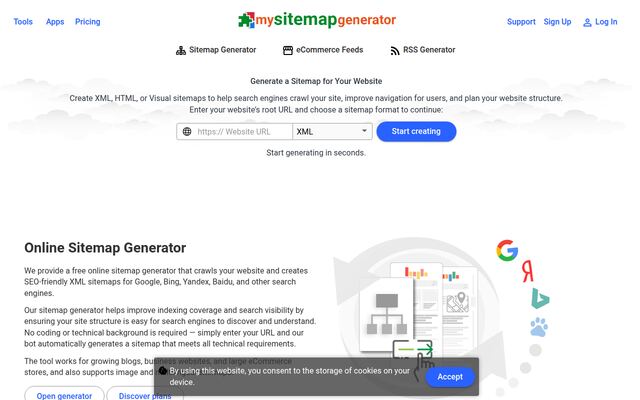 MySitemapGeneratorの公式ページ