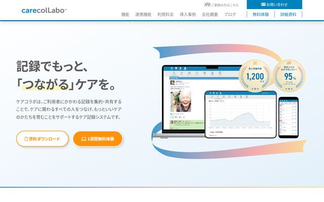ケアコラボの公式ページ
