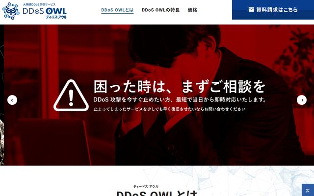DDoS OWLの公式ページ