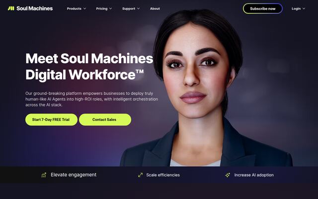 Soul Machines Digital Peopleの公式ページ