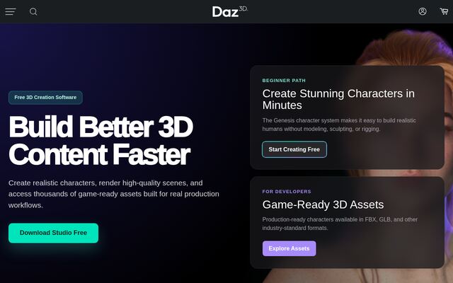 Daz Studioの公式ページ