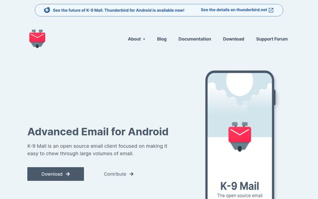 K-9 Mailの公式ページ