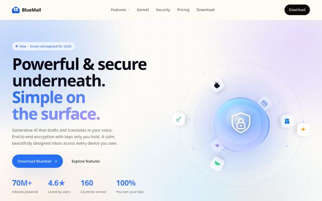Blue Mailの公式ページ