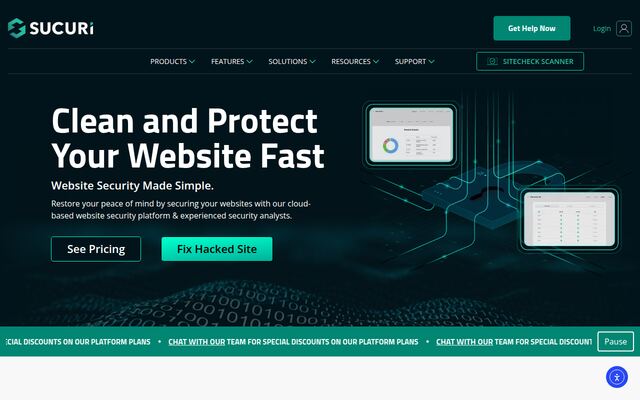 Sucuriの公式ページ