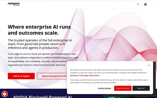 Rackspaceの公式ページ