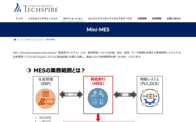 Mini-MESの公式ページ