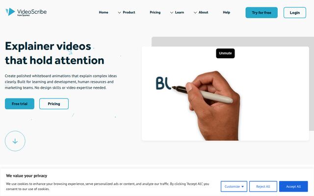 VideoScribeの公式ページ