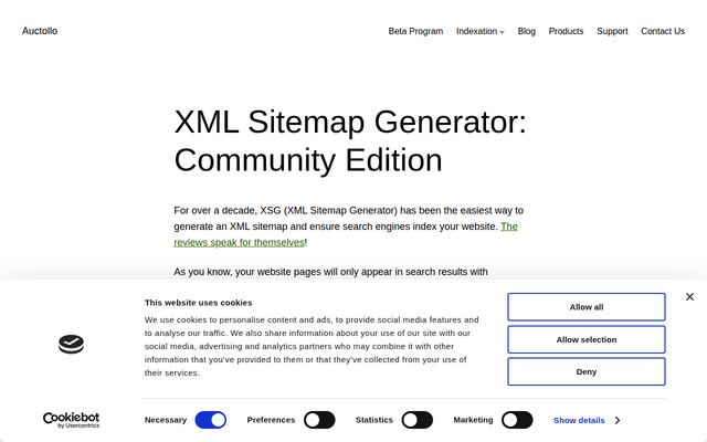 XML Sitemap Generator for Googleの公式ページ