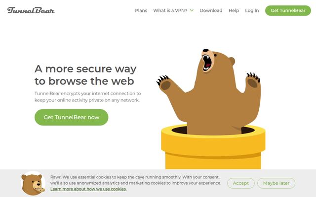 TunnelBearの公式ページ