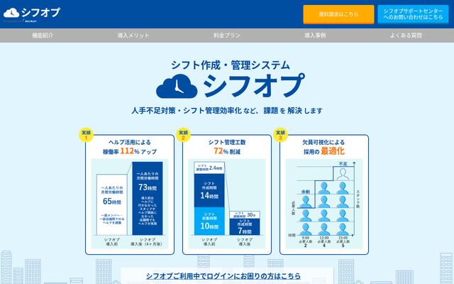 シフオプの公式ページ