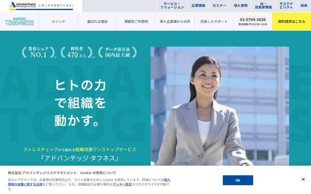 アドバンテッジ タフネスの公式ページ