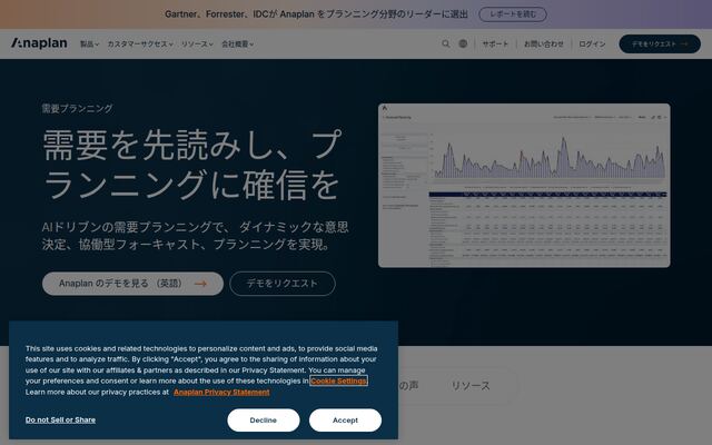 Anaplanの公式ページ