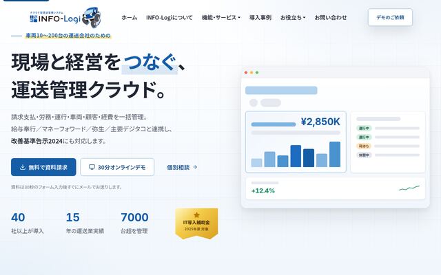 INFO-Logiの公式ページ