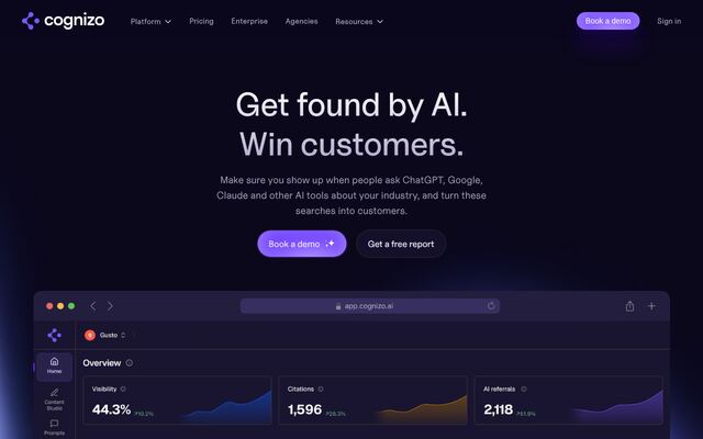 Cognizoの公式ページ