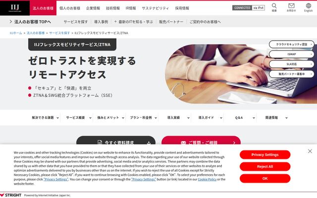 IIJフレックスモビリティサービスの公式ページ