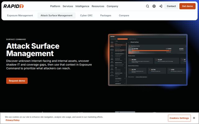 Attack Surface Managementの公式ページ