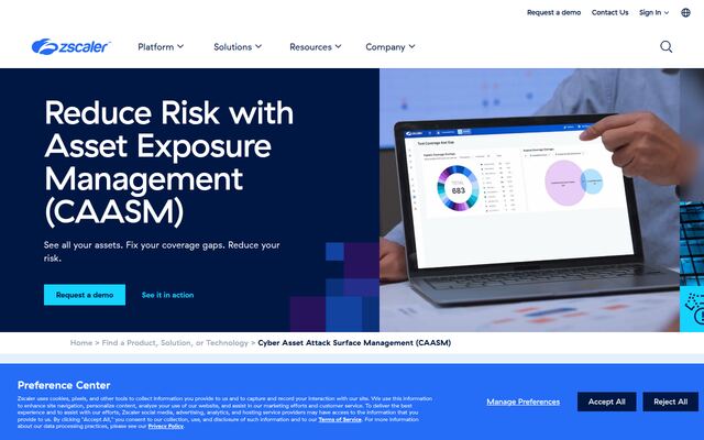 Cyber Asset Attack Surface Management (CAASM) の公式ページ