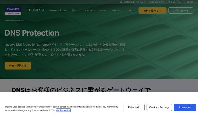 DNS Protectionの公式ページ