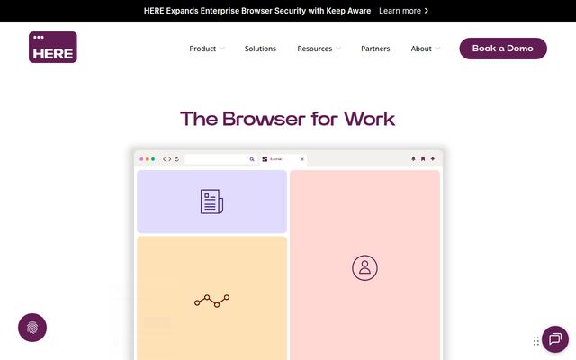 HERE Enterprise Browserの公式ページ