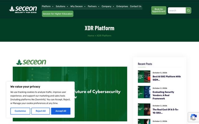 XDR Platformの公式ページ