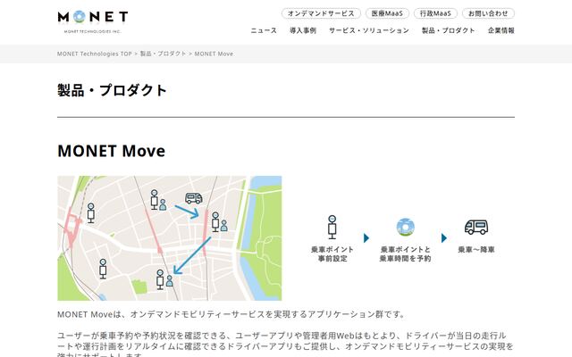 MONET Moveの公式ページ