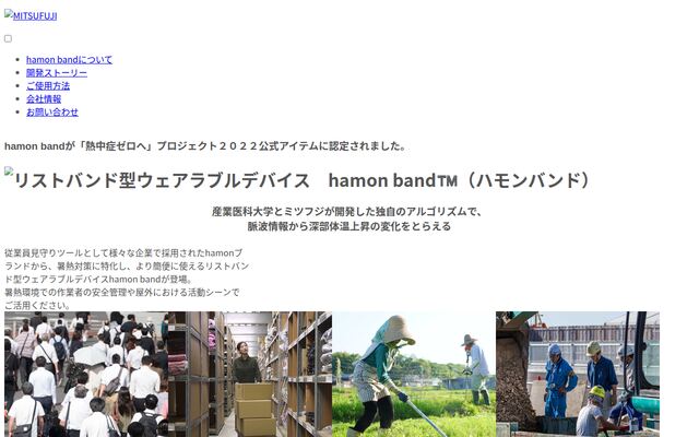 hamon bandの公式ページ
