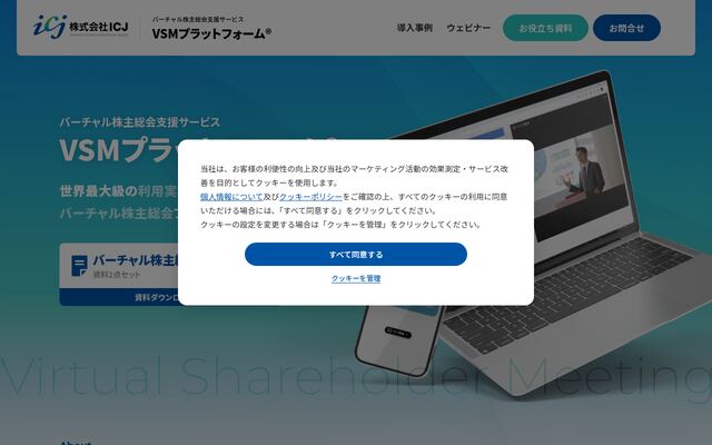 VSMプラットフォームの公式ページ