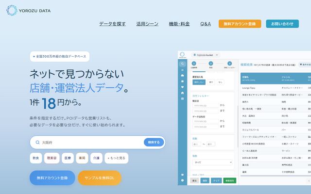 YOROZU DATAの公式ページ
