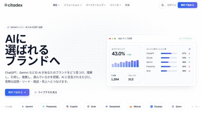 Citadexの公式ページ