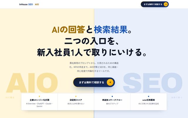 IN HOUSE SEOの公式ページ
