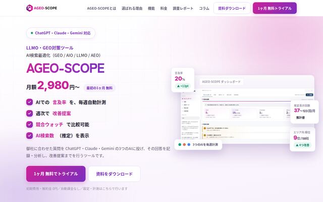 AGEO-SCOPEの公式ページ