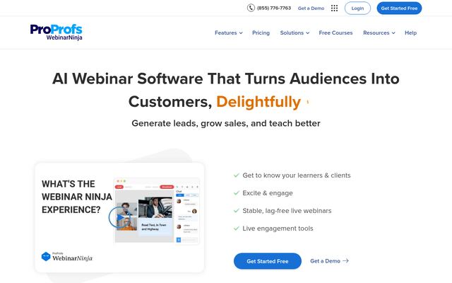 WebinarNinjaの公式ページ