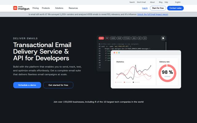 Mailgunの公式ページ