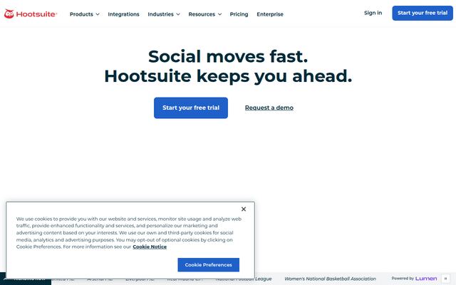 Hootsuiteの公式ページ