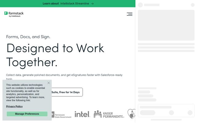 formstackの公式ページ