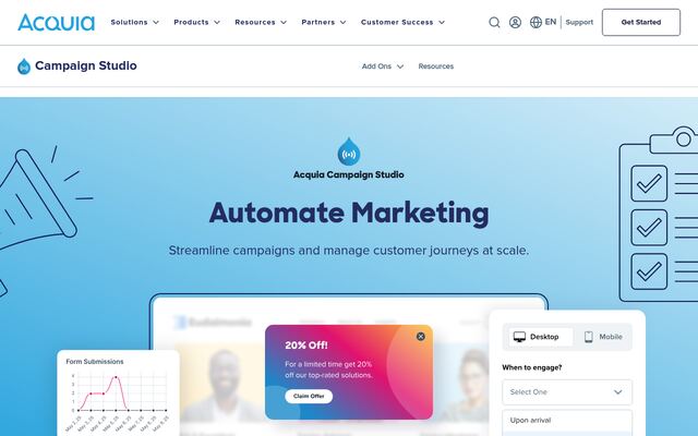 Acquia Campaign Studioの公式ページ