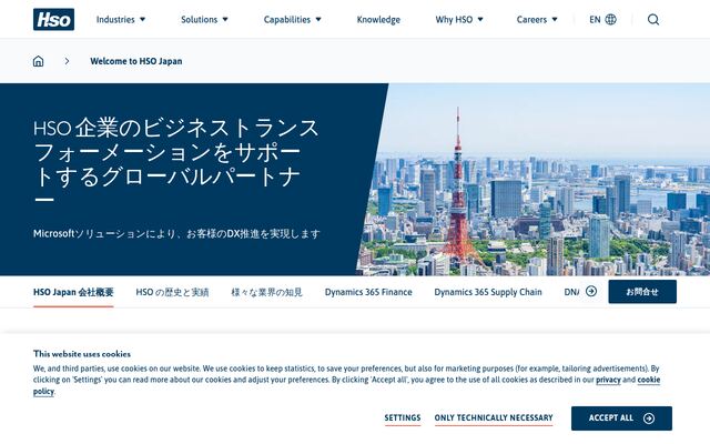 HSO Japanの公式ページ