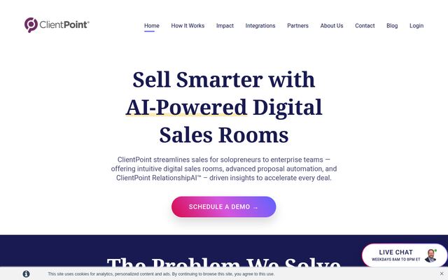 Clientpointの公式ページ
