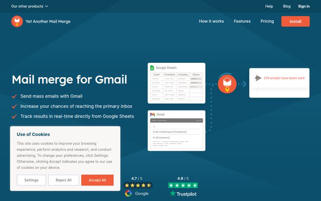 YetAnotherMailMergeの公式ページ