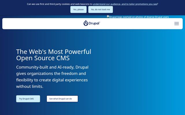 Drupalの公式ページ